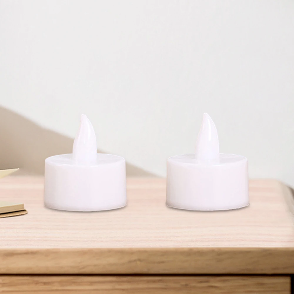 Led Small Tea Wax To Express The Proposal Atmosphere Decorative Props Simulation Round Smokeless Electronic Small Candle