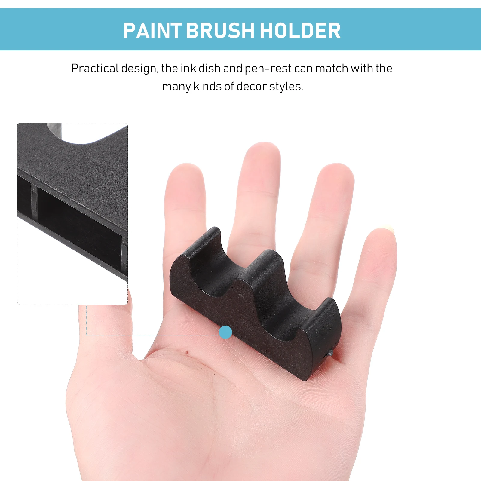 

Plastic Ink Dish Pen Holder Calligraphy Supplies Painting Paperweight Study Room Decor Soy Sauce Dishes Portable Creative Design