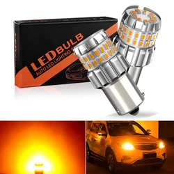 2Pcs 1156 BA15S BAU15S LED Bulb Canbus No Hyper Flash Amber Yellow P21W PY21W  T20 7440 WY21W LED Turn Signal Light Bulbs 12V