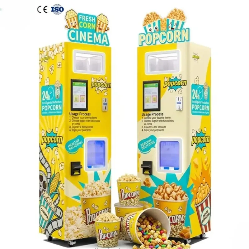 FL Customized Wholesale Automatic Coin Operated Commercial Machine Popcorn Snack Selling Unit