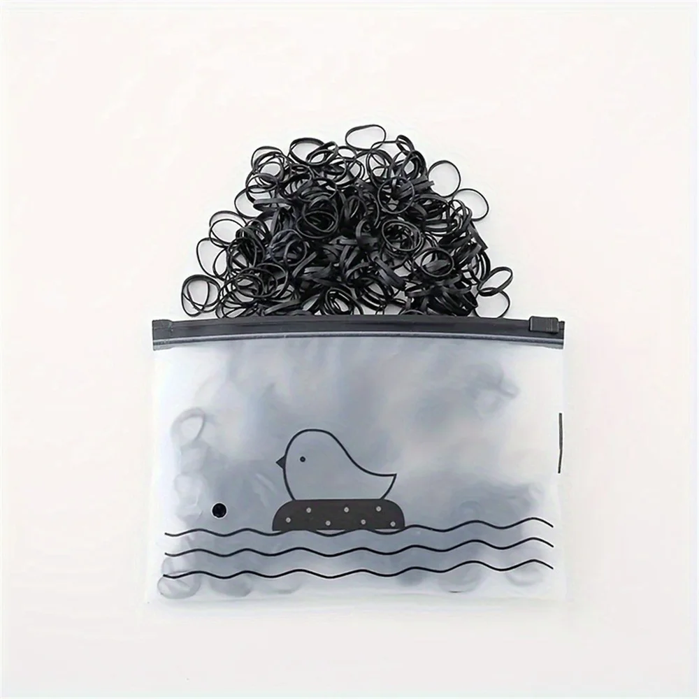 1000/2000pcs High Elasticity Mini Hair Scrunchies - Set of Small Rubber Bands for Easy Hairstyling image 5