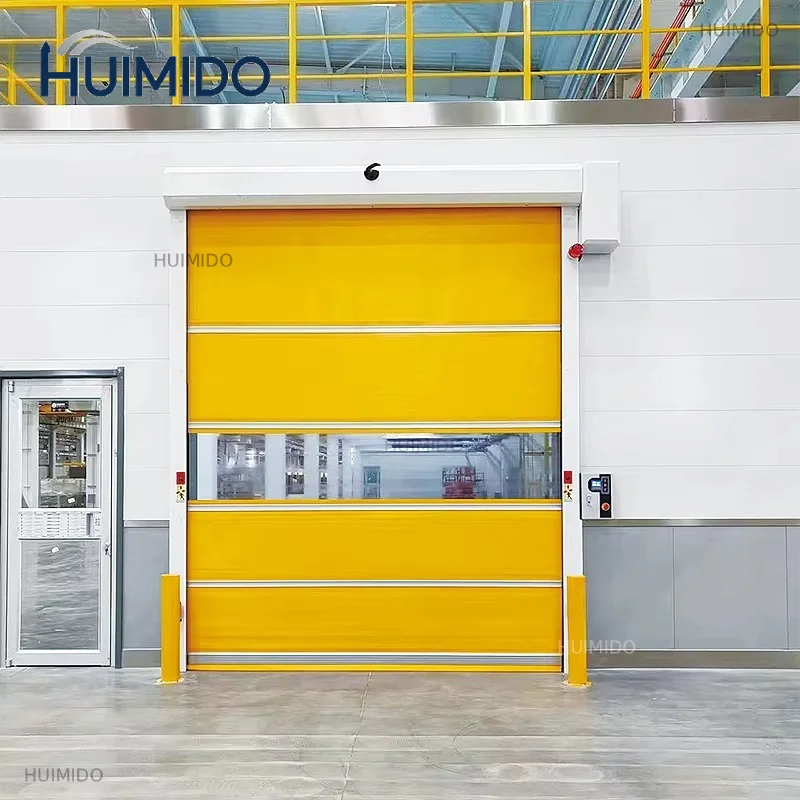 Custom High Speed Rolling Shutter Door With Clear View Window For Commercial Workshop Exterior Clean Room Production Line