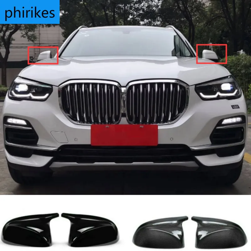 

Carbon Fiber Car Rearview Mirror Caps for BMW X3 X4 X5 G01 G08 G02 G05 2019 2020 Non X3M X4M Side Mirror Covers Caps Gloss Black