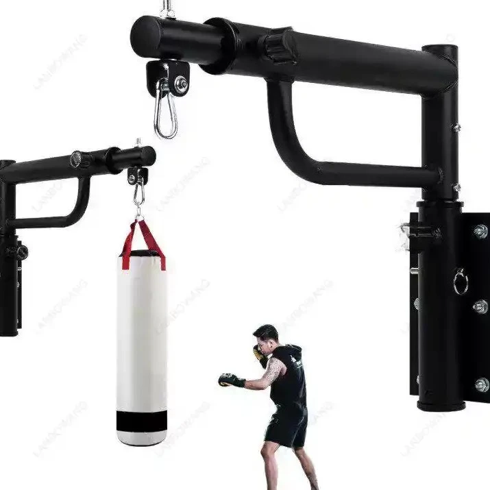 New Wall Mounted Boxing Sandbag Bracket, Rotatable Retractable Hanging Punching Bag Frame