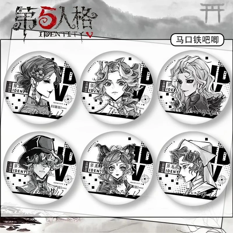 Game Identity Ⅴ Robbie White Emil Patient Jose Baden First Officer Cosplay Costume Badge Pin SPTE Tinplate Brooch Prop ﻿Gift