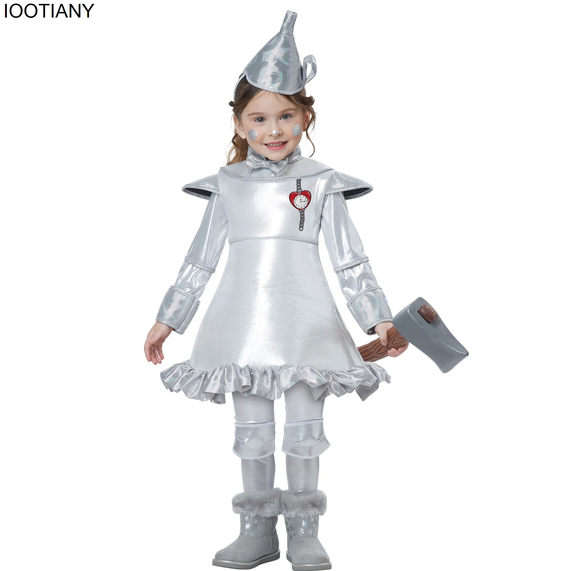 Косплей, новая одежда для всей семьи, детский сад, одежда для родителей и детей для девочек и мальчиков, жестяной человек, сценический костюм, карнавальный комплект