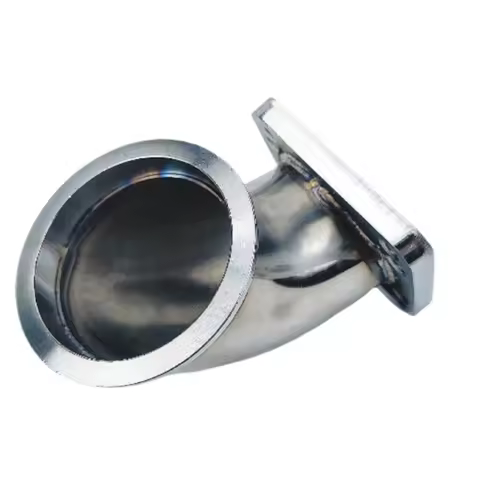 Hot Sale 2.5" 63mm V-Band T3 T4 Turbo Stainless Steel 90 Degree Elbow Adapter Flange