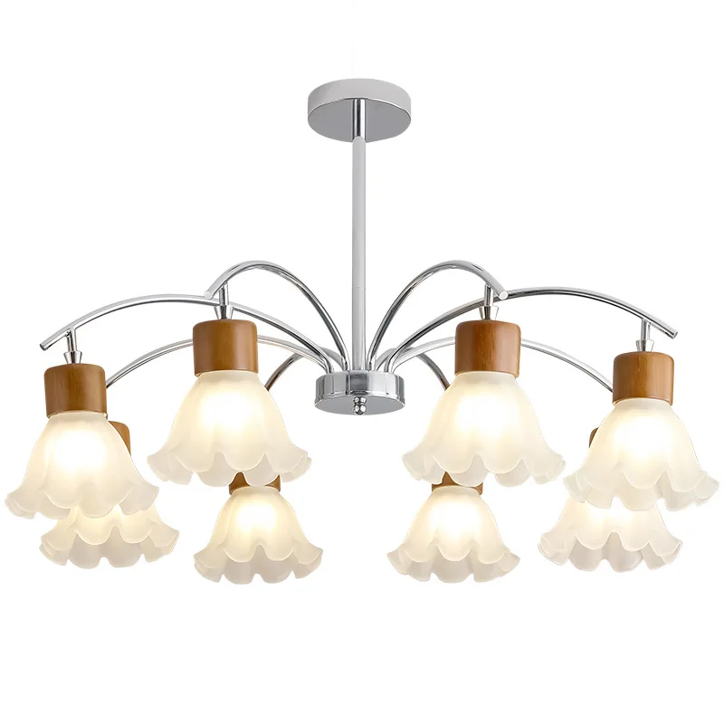 

Simei retro solid wood flower glass living room bedroom