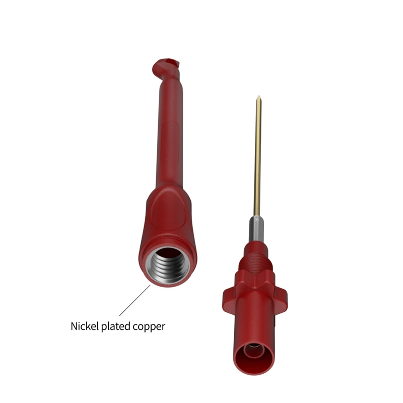 2PCS Safety Wire-Piercing Probes Non-Destructive Wire-Piercing Probes With 4MM Jack Puncture Test Hook Tool J.30036 A