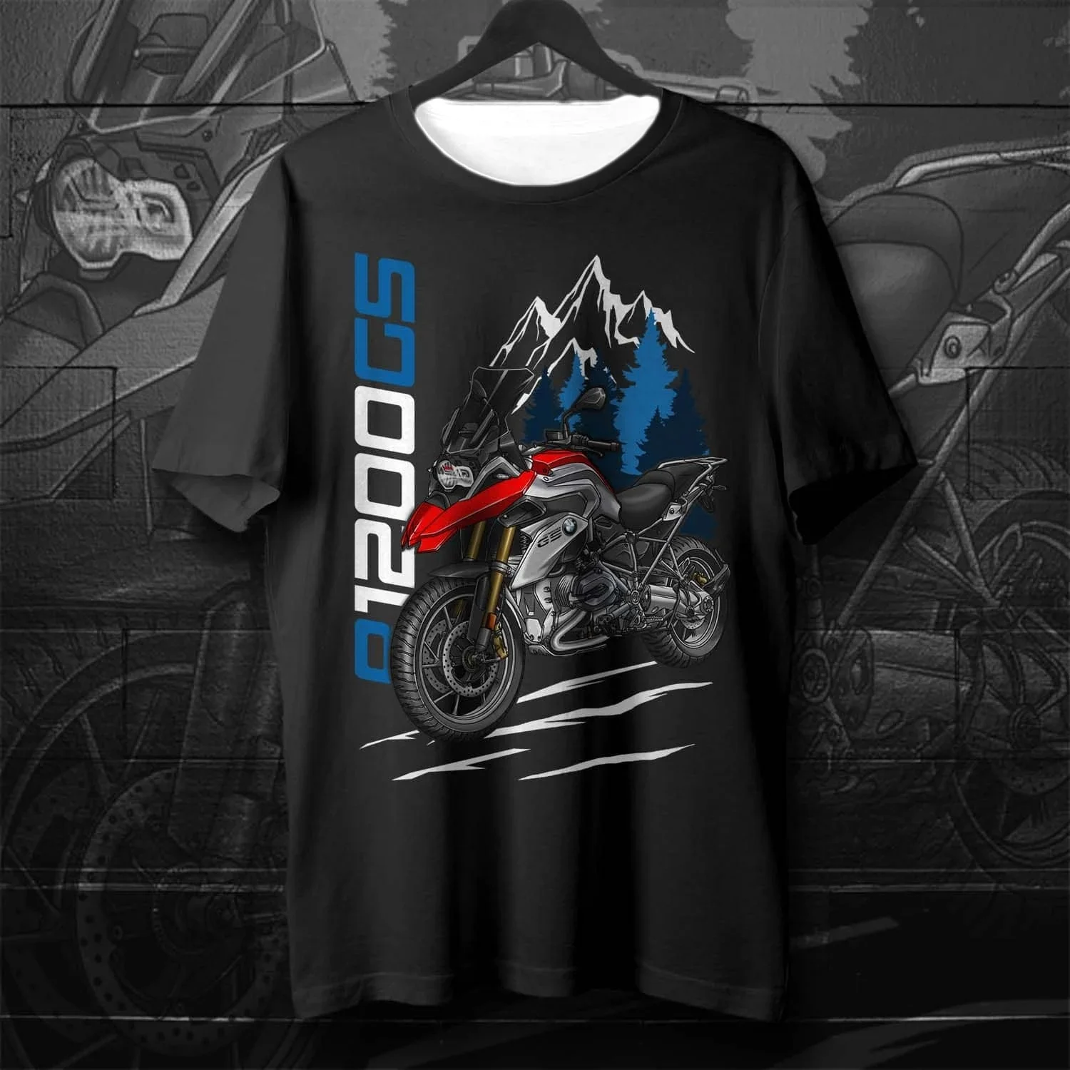 

BMW R1200GS Motorcycle T-shirt Comfortable Fast Drying Breathable Daily Motorcycle Printed Handsome Fashion Comfortable Top