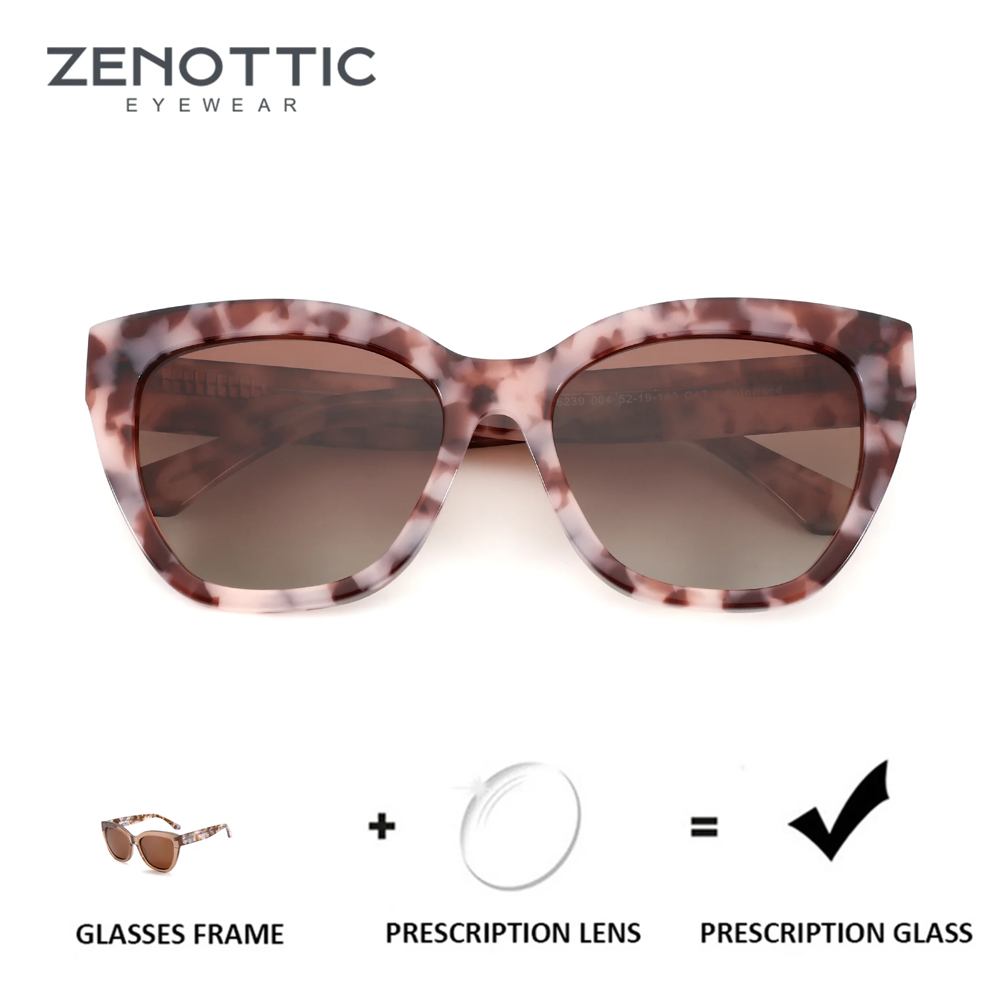 

Солнцезащитные очки ZENOTTIC Custom Butterfly с диоптриями для женщин, ацетатная оправа, на выбор поляризационные или прогрессивные линзы