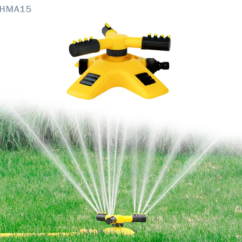 

360 Degrees Automatic Rotation 3 Fork Spray Head Adjustable Sprinkler Plastic Practical Watering Irrigation Device for Garden