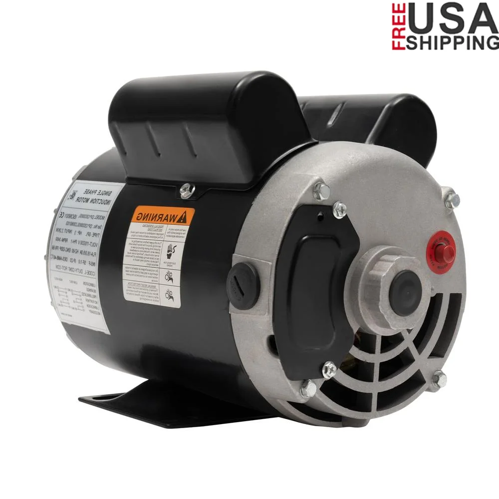 3HP 3450 RPM Electric Motor Single Phase AC Air Compressor High Power Overload Protection Easy Assembly Agricultural Use