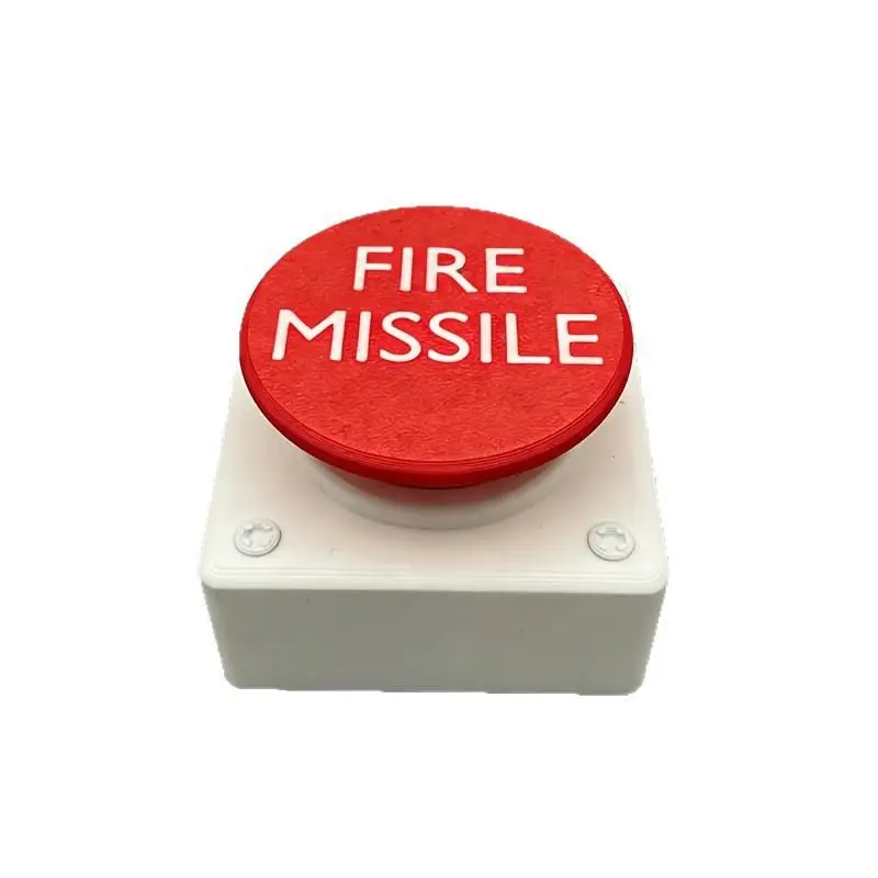 Toilet Button Cover 3D Printed PLA Fire Missile Design Eco Friendly Funny Decor for Household Restroom 1 Piece