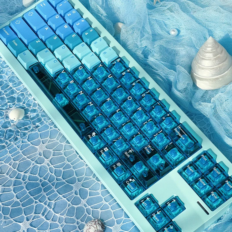 Snow Mountain Keycaps Cherry Profile 204-Key Transparent PBT+PC