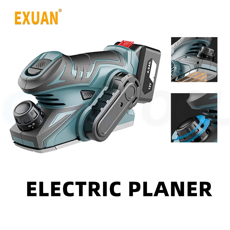 

Woodworking Electric Planer Handheld Electric Push Planer 12V Battery Planer Electric Portable Board Machine Electric Router