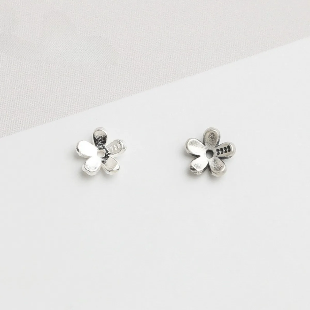 

6 шт. стерлингового серебра 925 пробы, ажурные цветочные бусины, колпачки-разделители для изготовления ювелирных изделий