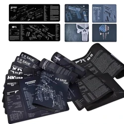Cleaning Mat with Parts Diagram and Instructions Armorers Bench Mat Mouse Pad Repair Build Tool for Glk M9 1911 AR15 AK47