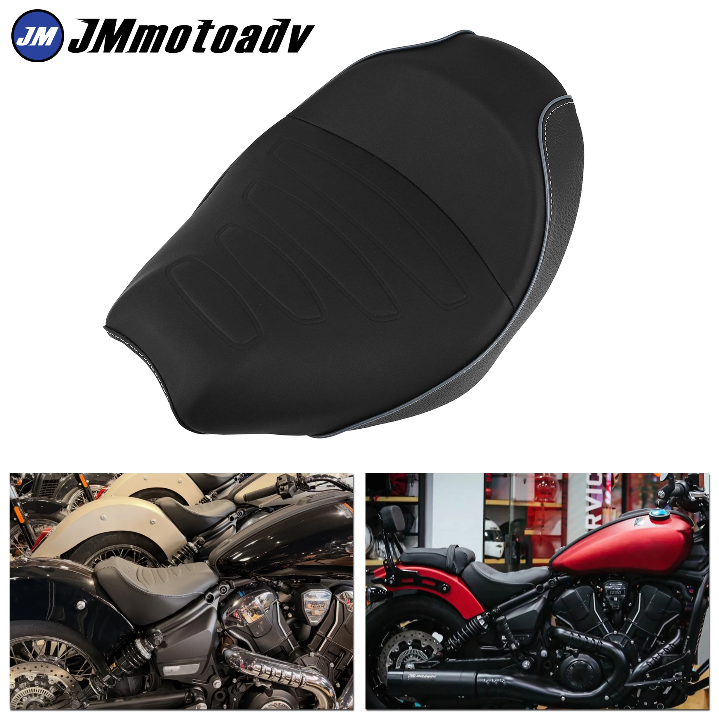 For Bobber Seat Pad Motorcycle Front Driver Solo Sitting Cushion For Indian Super Scout Limited+Tech Classic Sixty 101 2025 2026