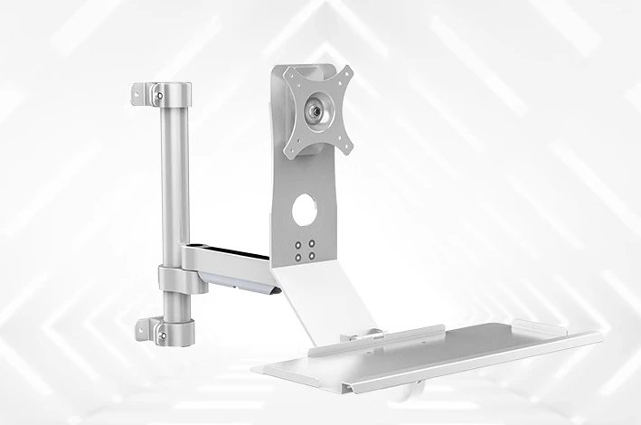 

42BLYF Integrated Foldable With Keyboard Holder With Mouse Case Aluminum Alloy Computer Monitor Stand