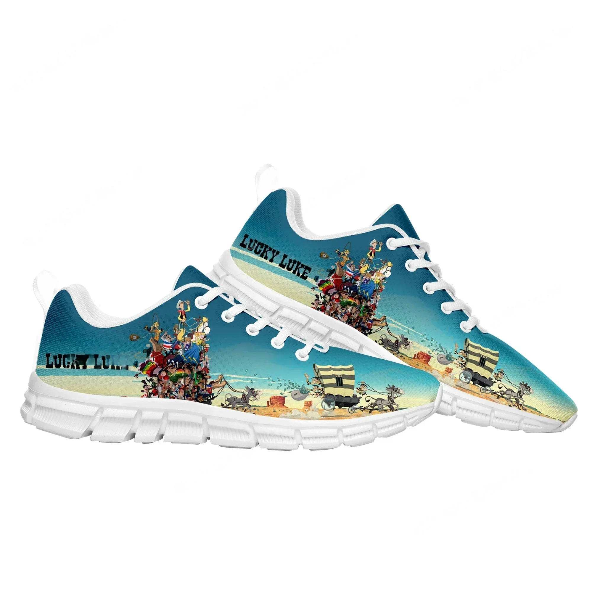 Lucky Luke Sports Shoes Mens Womens Teenager Comfortable Sneakers Cowboy High Quality Manga Comics Sneaker Custom Shoe