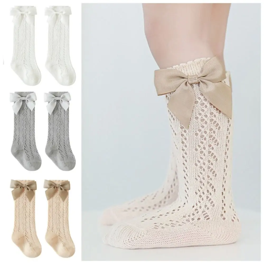 

Lovely Bowknot Girl's Cotton Socks Sweet Soft Mesh Princess Socks Breathable Comfortable Toddler Hosiery 0-5 Years Old