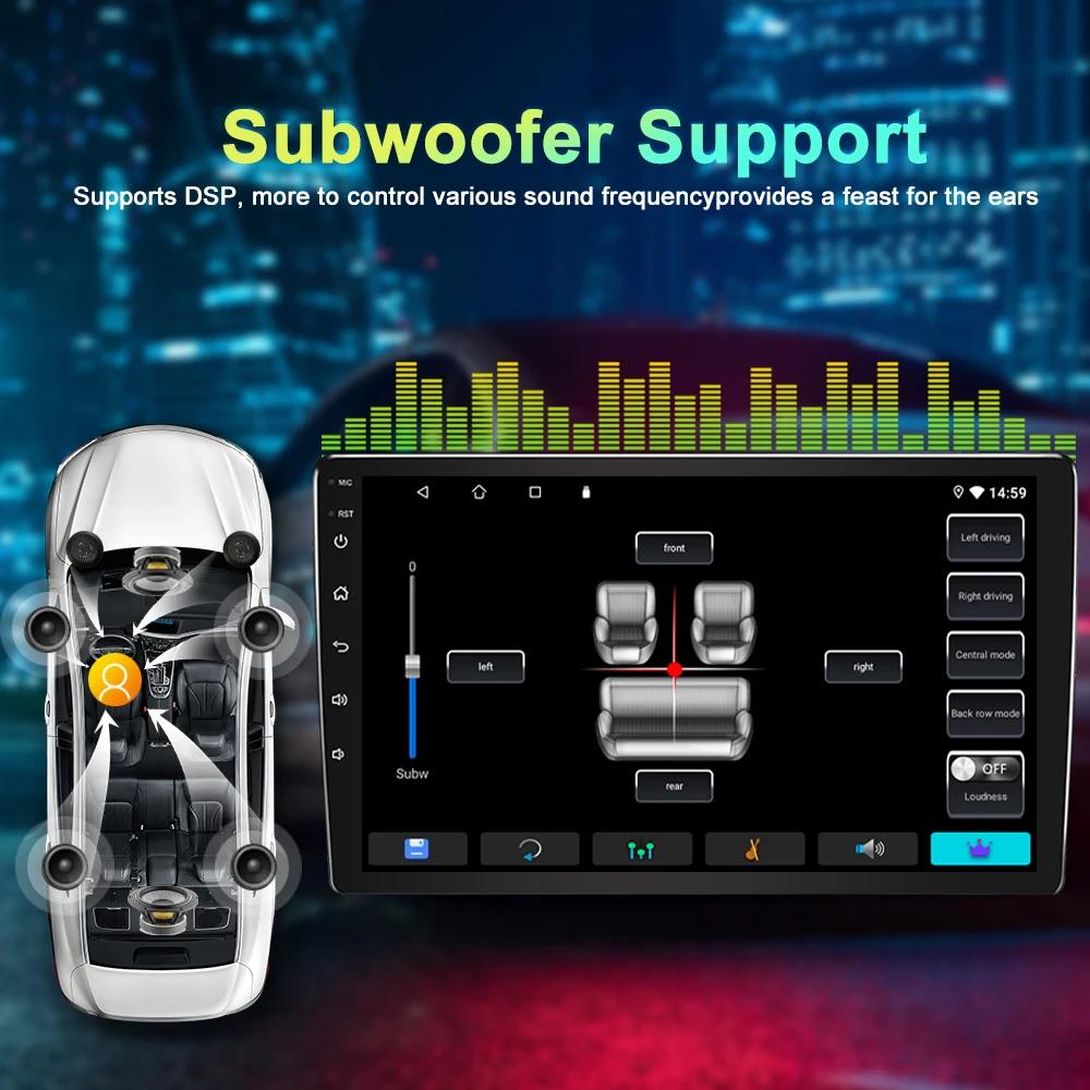 For Toyota RAV4 2013-2017 4-64GB Wireless Carplay Android Auto Android 13 Car Stereo Radio GPS Wifi