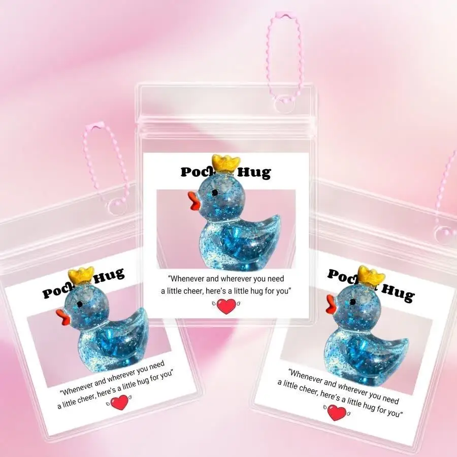 1/5/10/20/50/100pcs Encouragement Pocket Hug Cards Pocket Hug Cards with Heart Resin Paper Encouragement Cards, Assorted Colors
