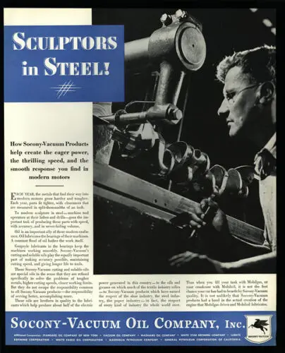 1н,1934 SOCONY-VACUUM Oil — Растворимые продукты — Mobiloil — ВИНТАЖНЫЙ рекламный знак 1н,1934 SOCONY-VACUUM Oil — Растворимые продукты — Mobiloil — ВИНТАЖНЫЙ рекламный знак