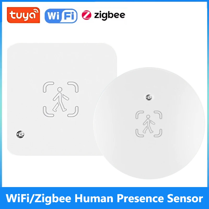 

Tuya Zigbee WiFi Human Presence Sensor MmWave Radar Detector With Luminance Sensor For Smart Home Smart Life Replace PIR Sensor