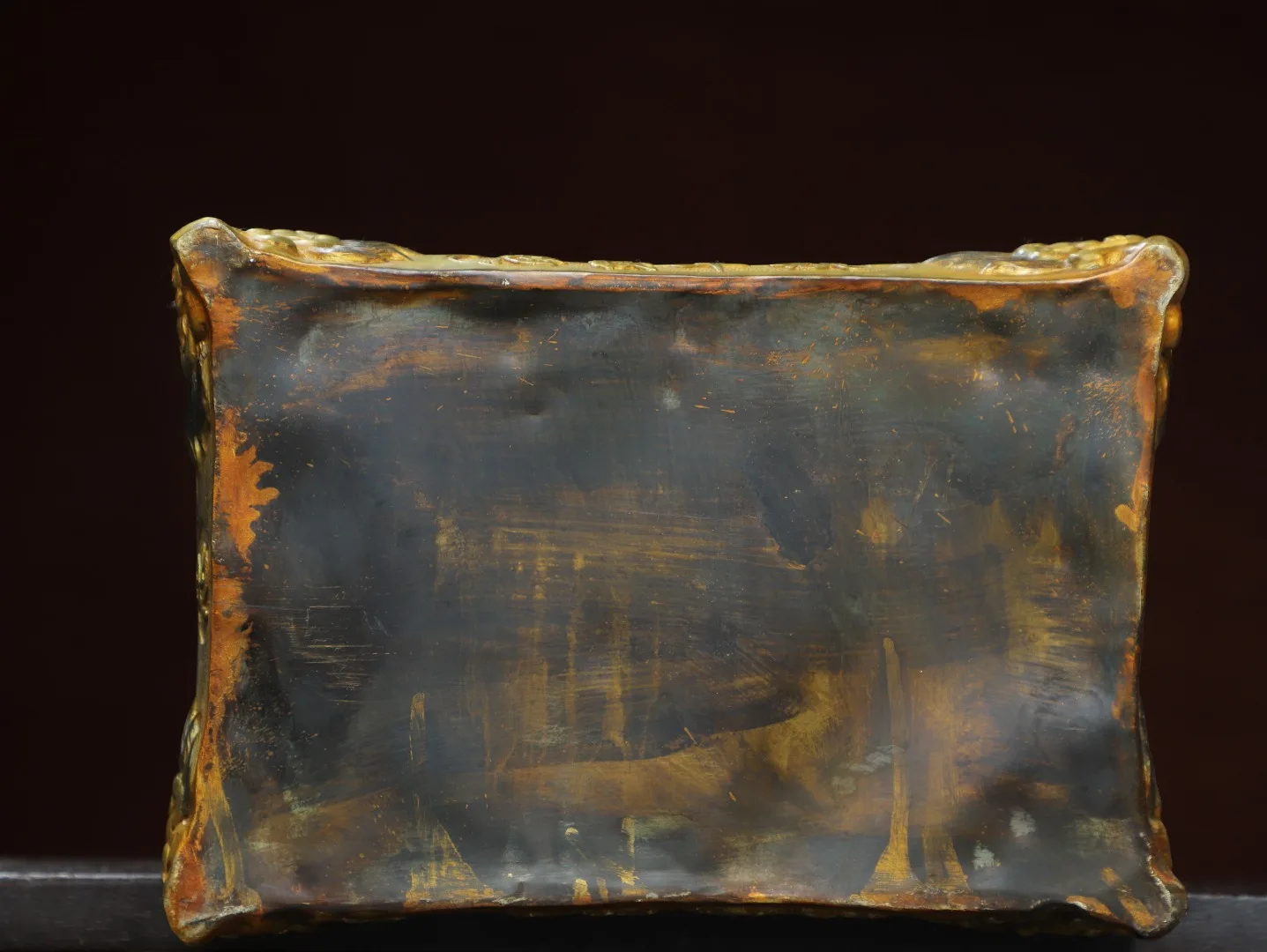 

20"Nepalese folk Old Bronze Gilded Cinnabar Guan Yu Guan Gong Immortal God of Wealth Amass Wealth Worship Hall