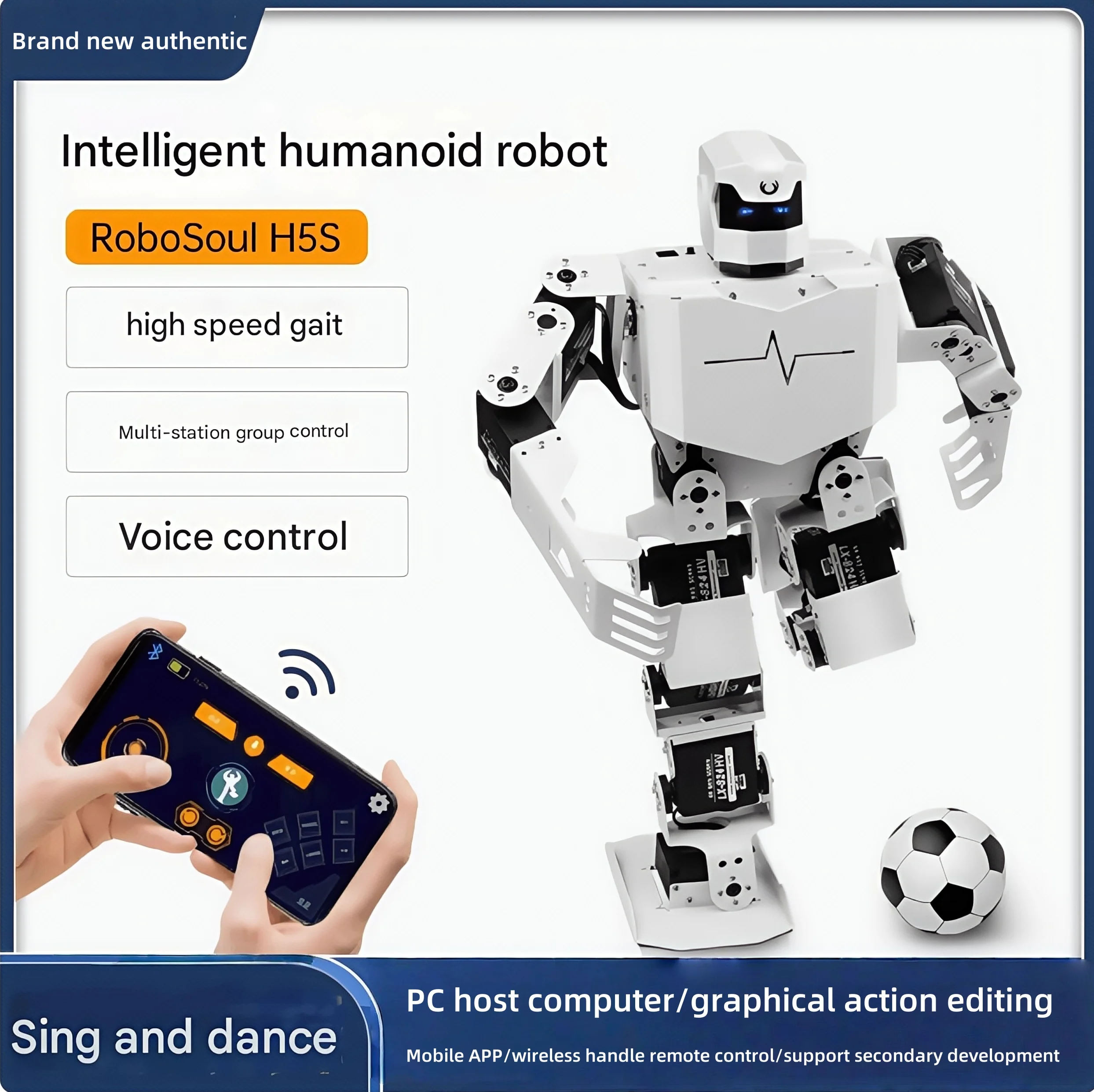 

Humanoid dancing robot dance competition H5S bipedal bionic intelligent educational programming robot competition