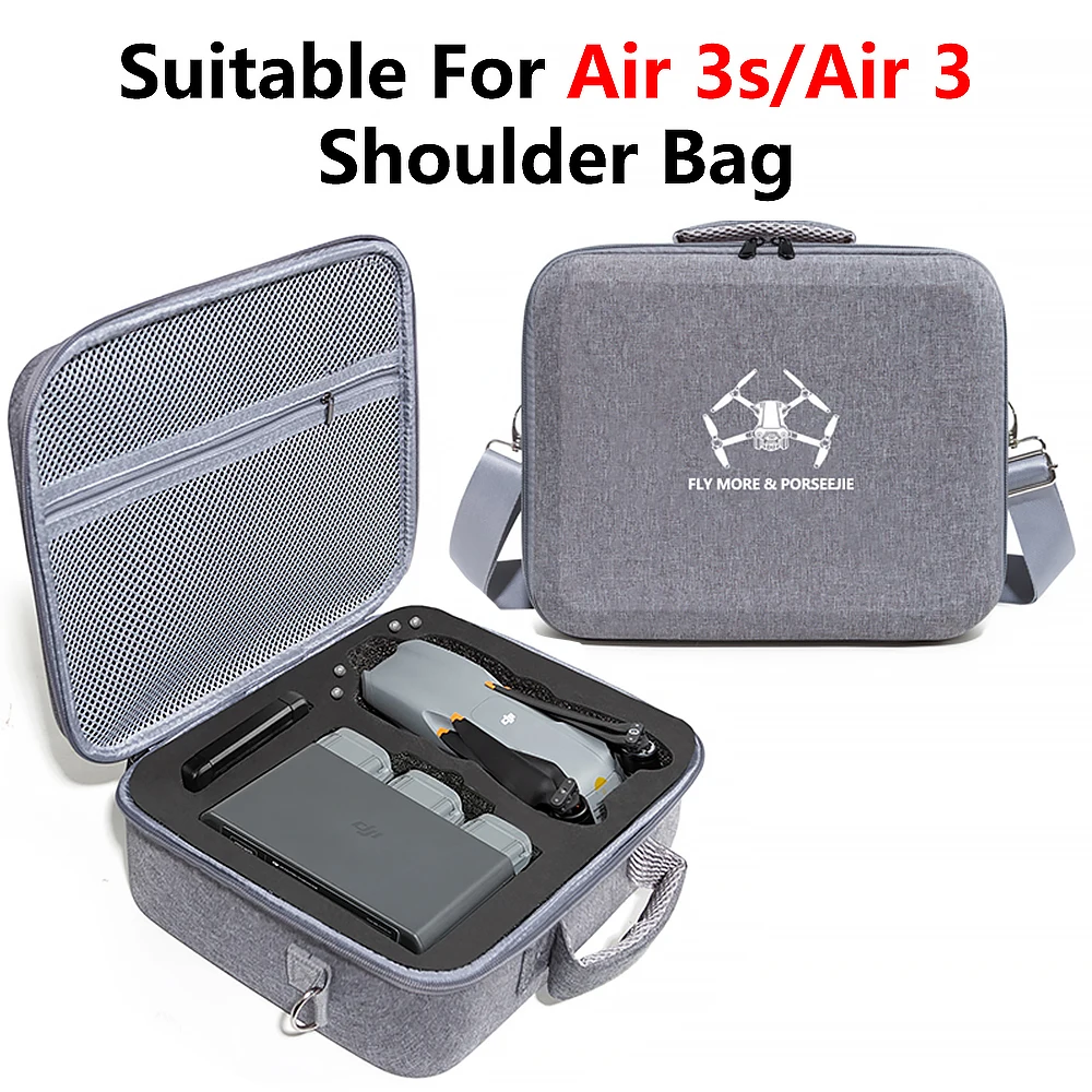 Tragetasche für DJI Air 3S/Air3, Aufbewahrungsbox, tragbare Reise-Umhängetasche, PU-Handtasche für DJI Mavic Air 3S Drohnenzubehör – Detail 12