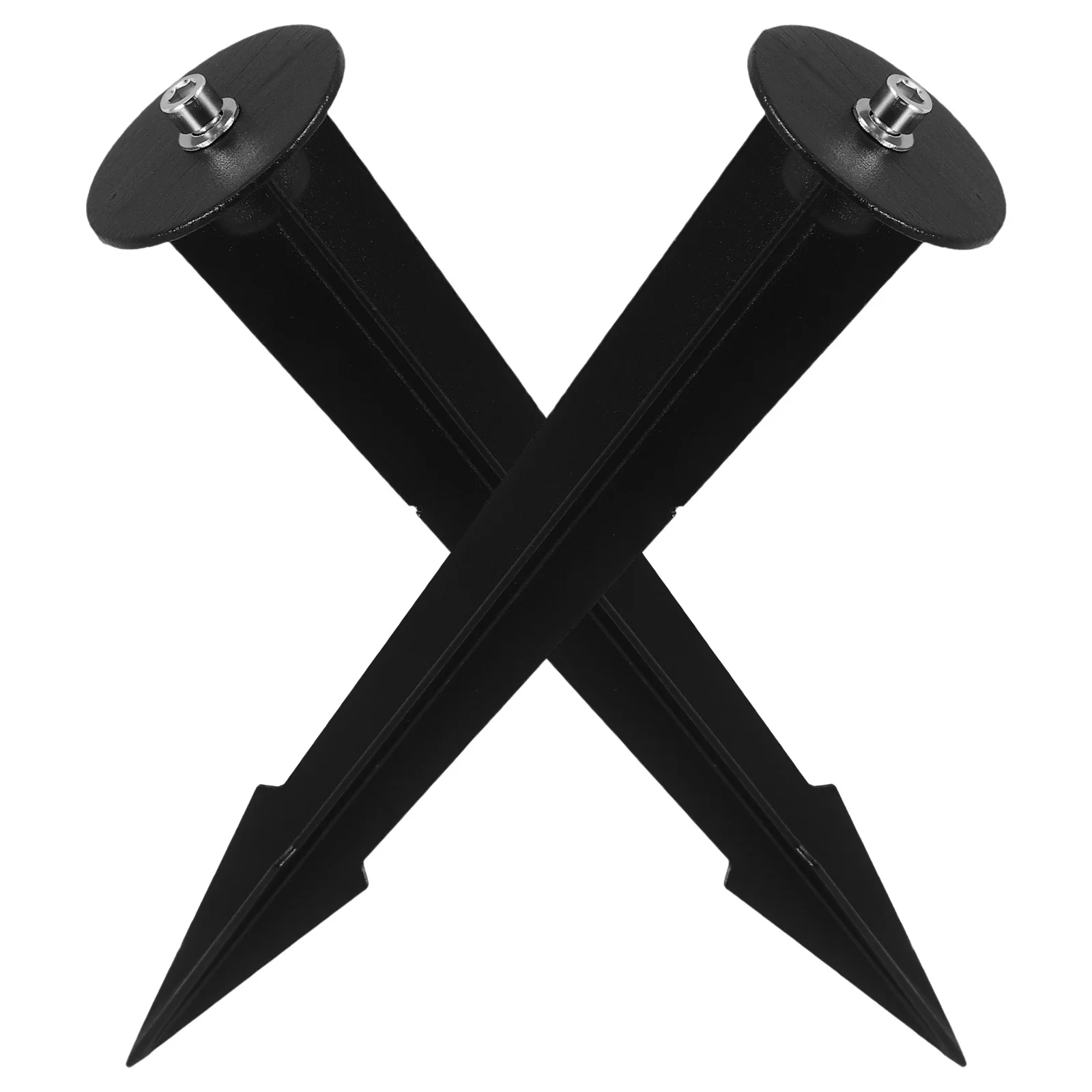 2 قطعة المسامير الأرضية الألومنيوم طويلة الأمد للأضواء في الهواء الطلق سهلة التجميع أجزاء إضاءة المناظر الطبيعية المسامير الأرضية الألومنيوم حصص