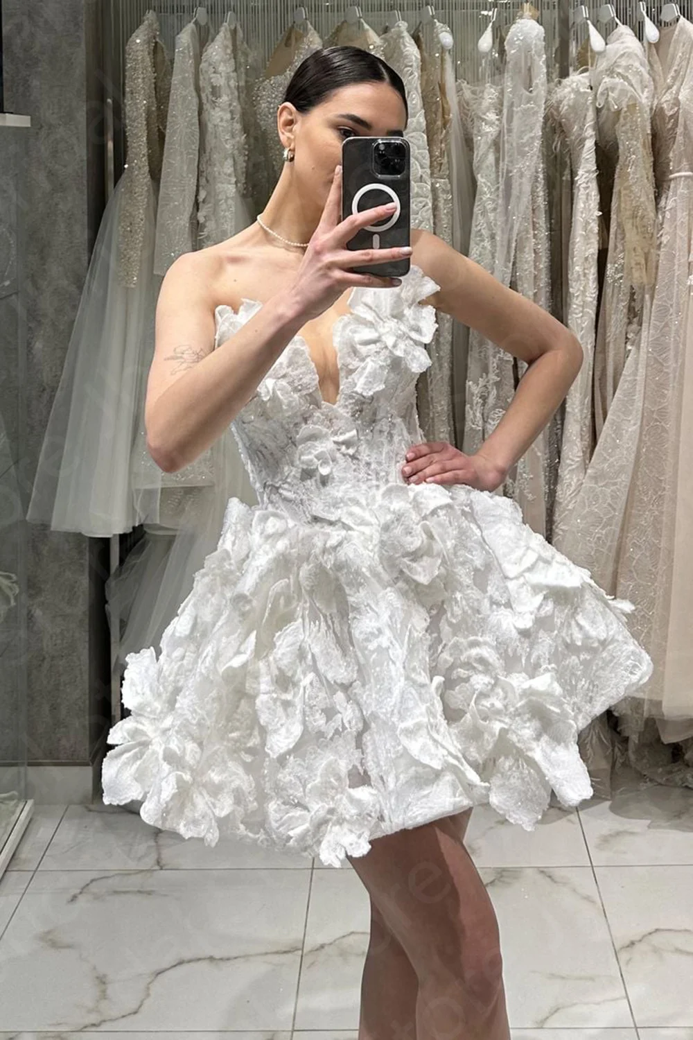 Vestido de novia de encaje sin mangas con cuentas y lentejuelas, traje de baile único, 2024