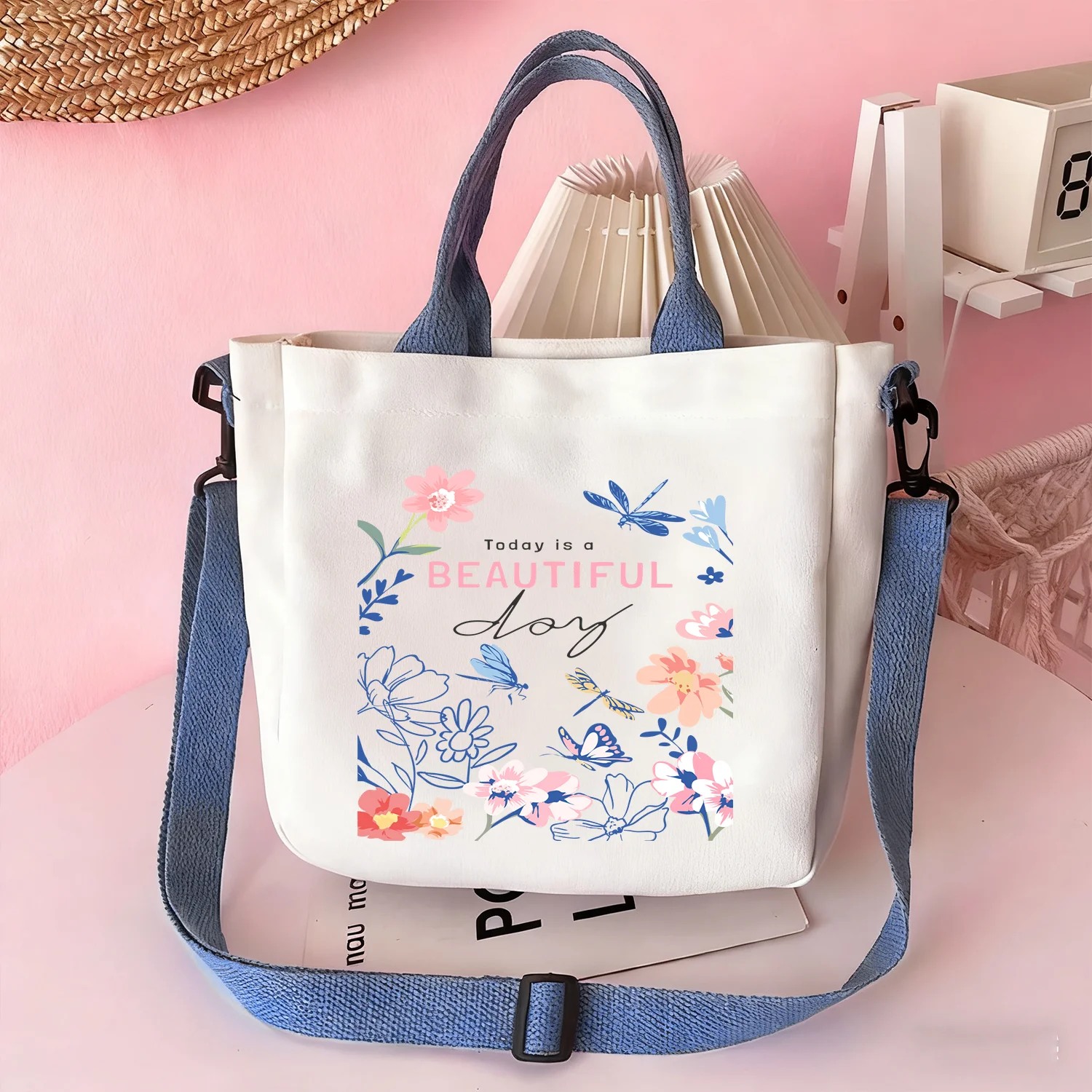 

Handbags and Crossbody Bags featuring Floral, Butterfly, and Dragonfly Patterns—Ideal for Travel Storage and Cosmetics.