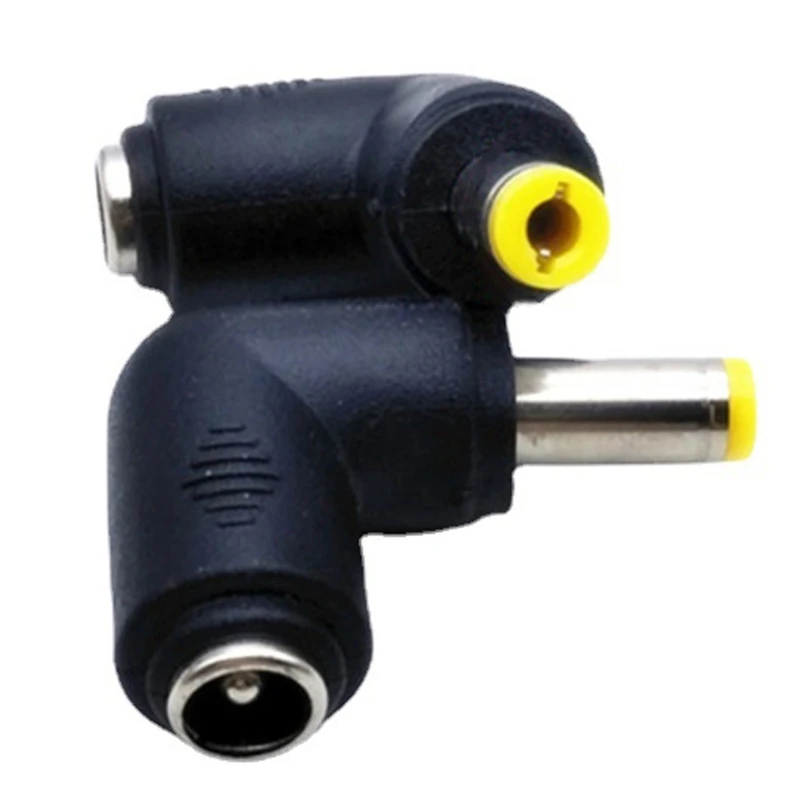 แล็ปท็อปแบบพกพาอะแดปเตอร์ชาร์จ DC5.5x2.1mm ถึง DC5.5x2.5mm ข้อศอก Converter Dropship