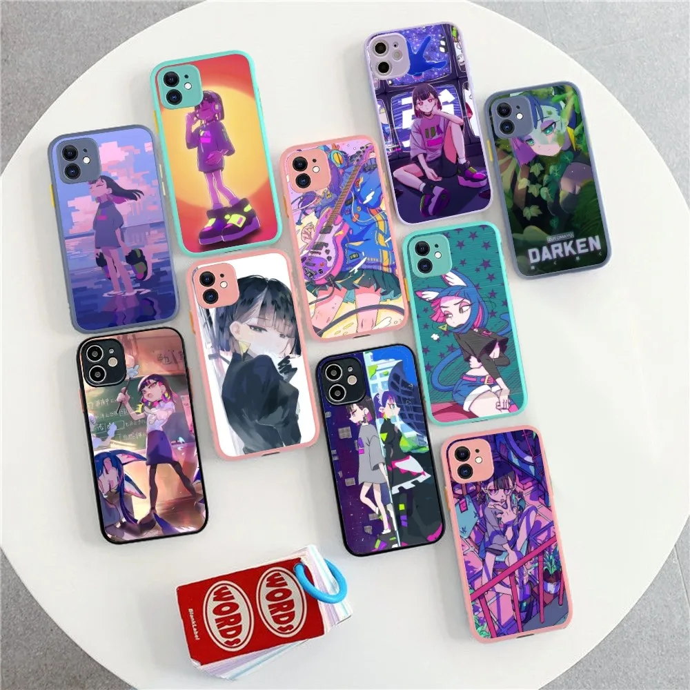 Cartoon Z-Zutomayo Phone Case for iPhone 14 11 12 13 Mini Pro Max 8 7 Plus X XR XS MAX Translucent Matte Cover