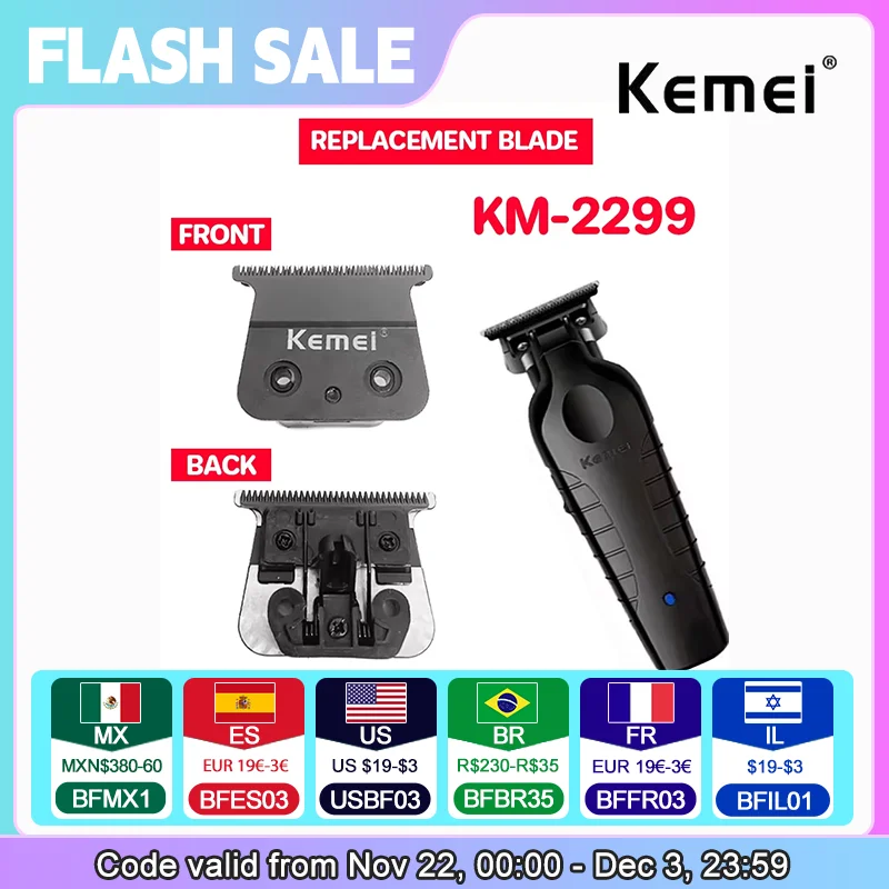 Professional Hair Clippers cutting machine Blade For Kemei KM-2299 hair clipper accessories Replacement Blade Head