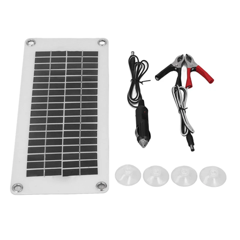 30W Solar Panel USB Waterproof Outdoor Hike Camping Portable Cells Battery Solar Phone Charger Plate Car Yacht Caravan