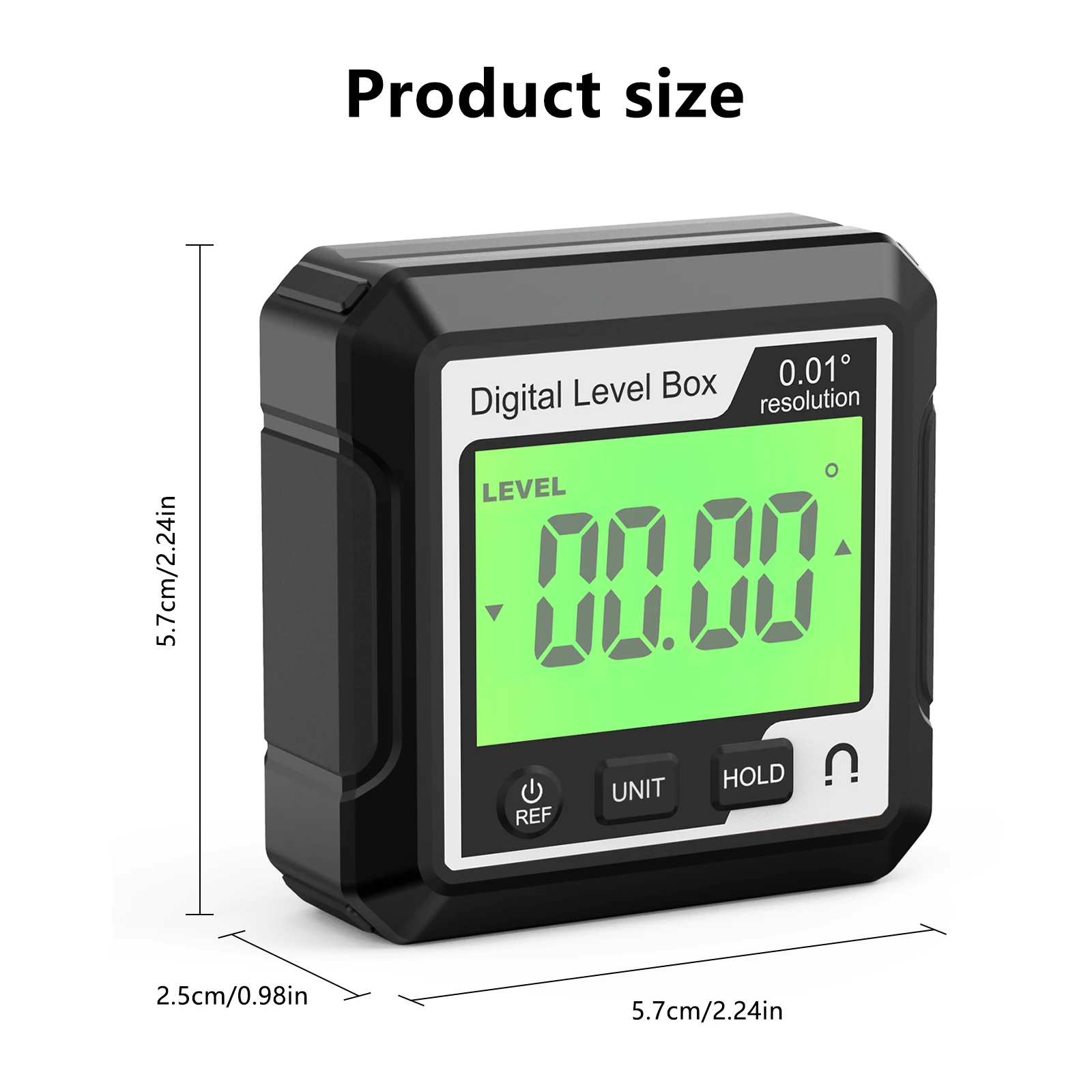 Digital Level Angle Gauge 360° LCD Electronic Protractor Mini Inclinometer Magnetic Base Bevel Protractor Tilt Measuring Tool