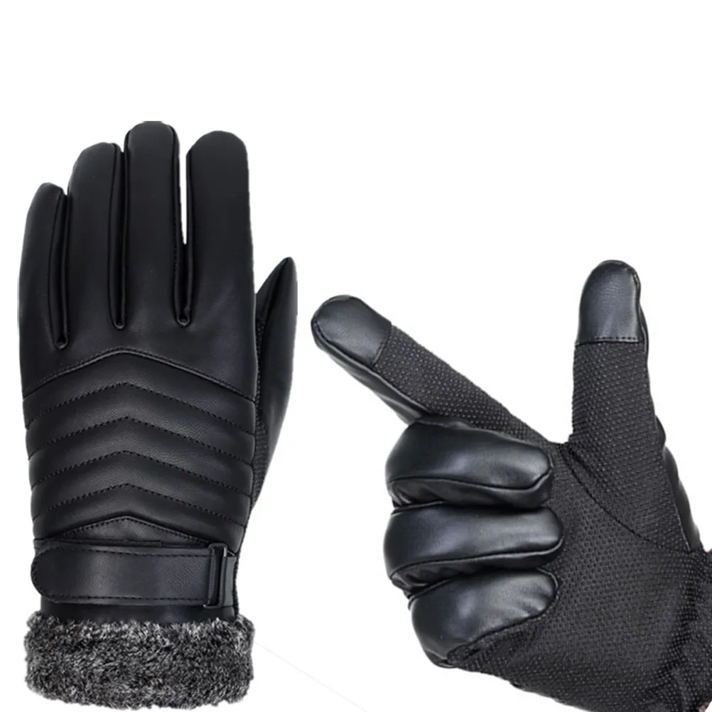 

Thermal Touchscreen Gloves Black Men Cold Weather Winter Atv Sports Outdoor Warm Finger covering Cute Aesthetic Protection