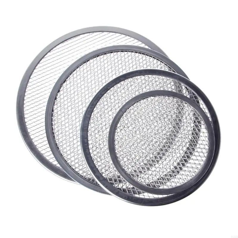 62KD Aluminum Mesh Grill Pizza Screen Round Baking Tray Net Ovens