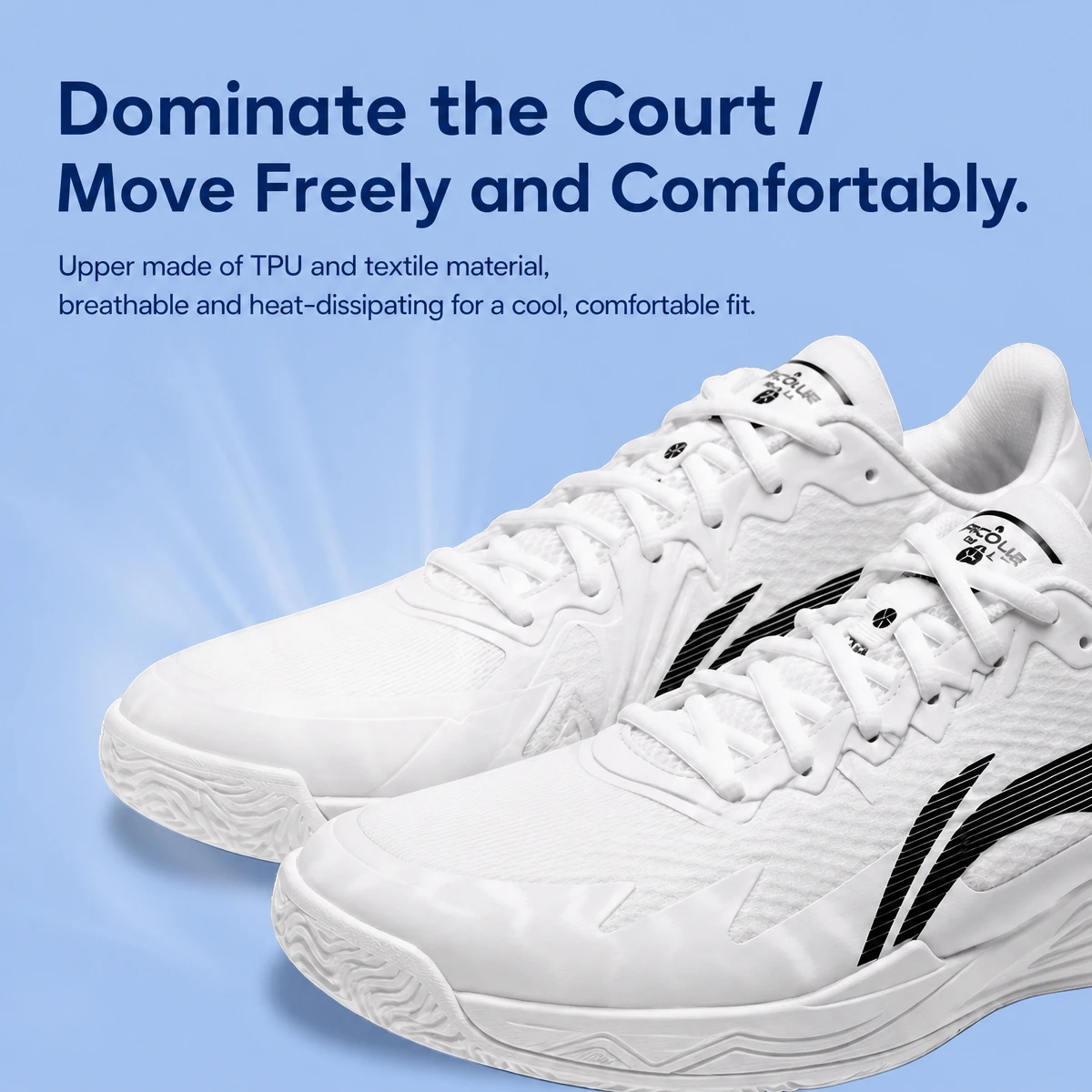 Li-Ning Unisex SORTIE PRO Professional Pickleball Shoes Lightweight High Rebound Sports Shoes LiNing Competition Shoes AKPV001