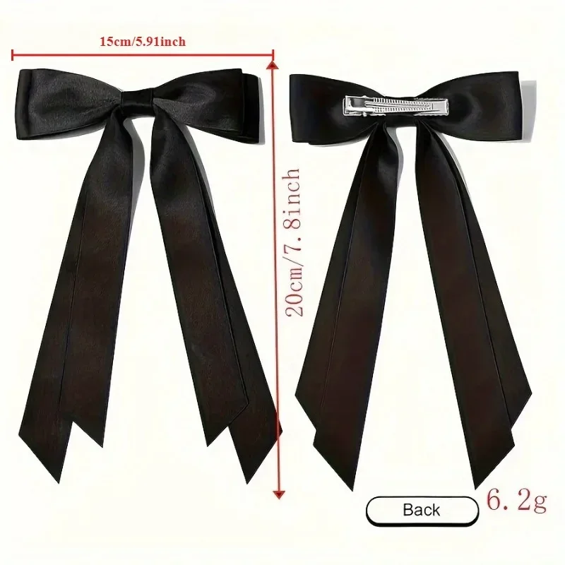 4PCS Elegant Sweet Style Double-Layer Ribbon Bow Hair Clip - Ballet-Inspired Hair Accessory for Women