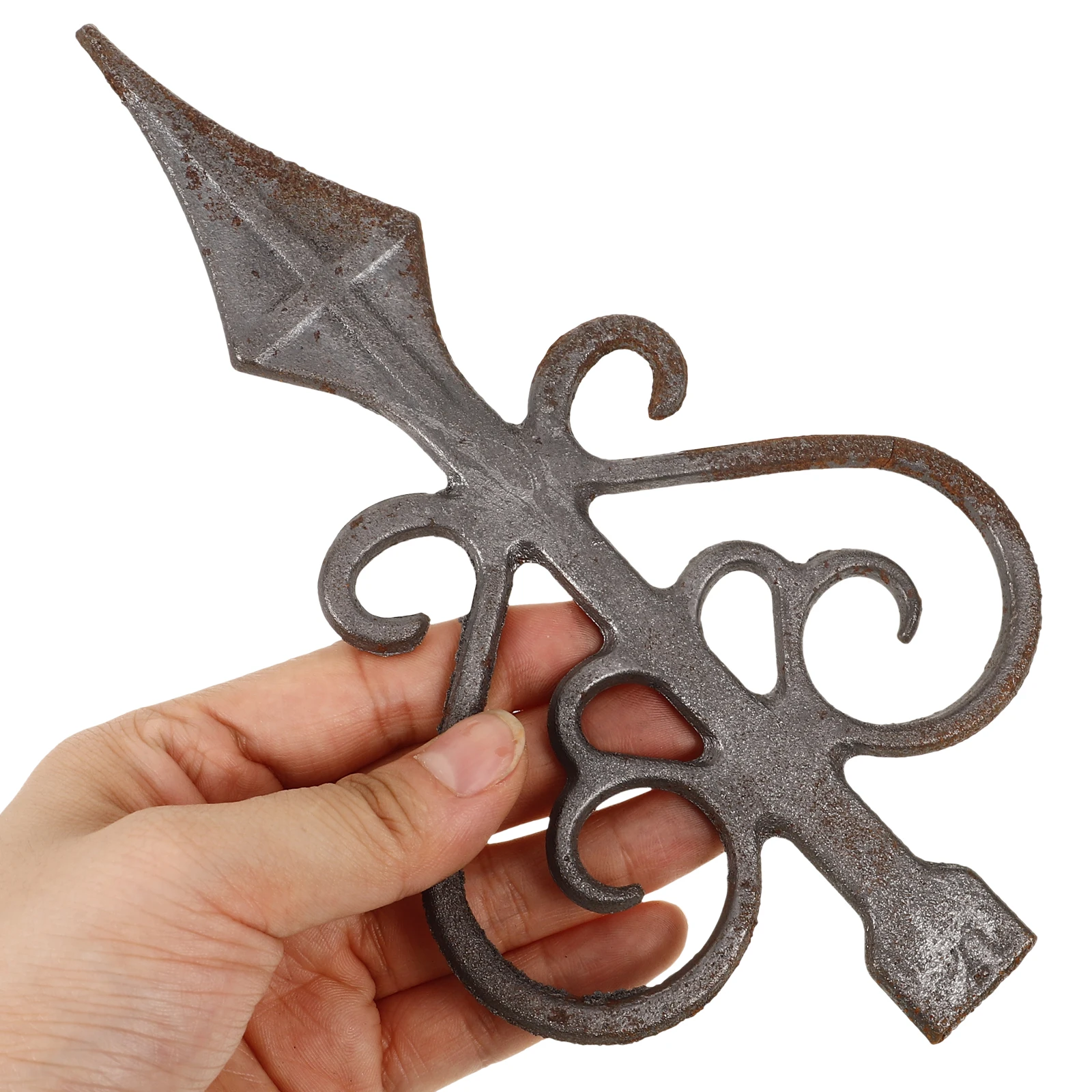 

Cast Iron Fence Finials Decorative Post Tops Garden Fence Accessories Durable Metal Border Finials Outdoor Gate