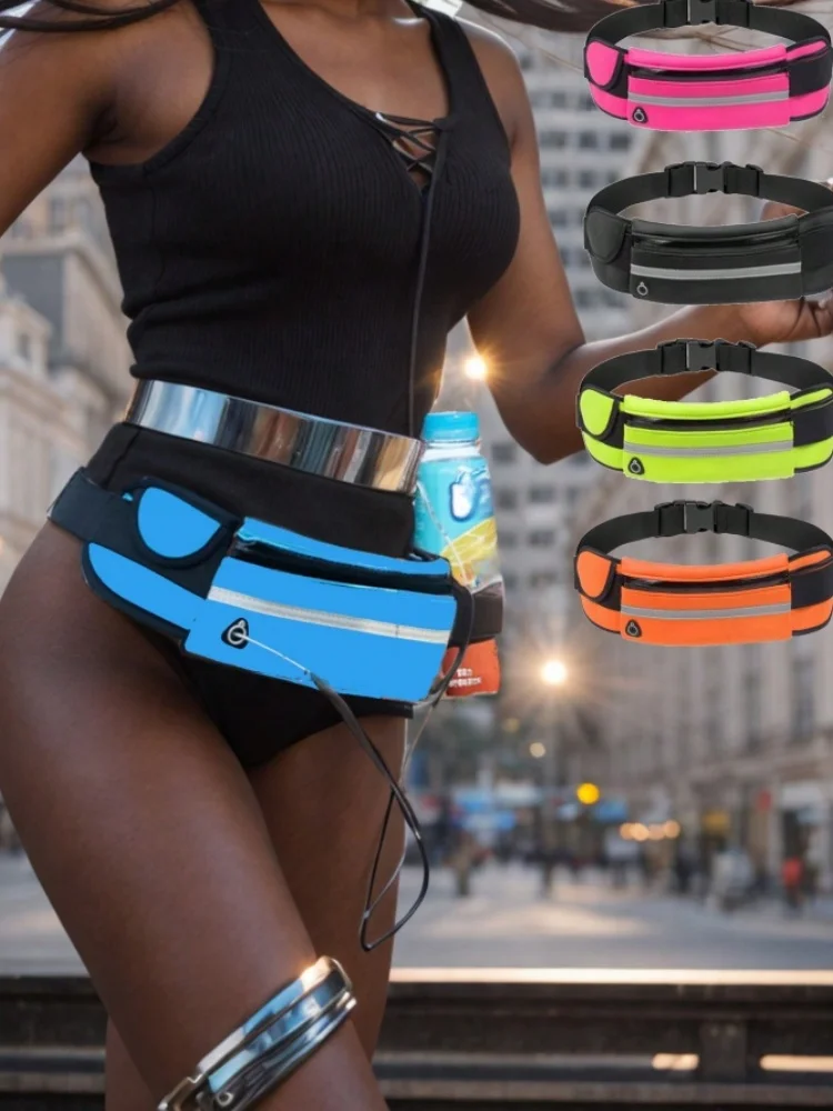 1 Pc Men Women Waistbag Marathon Running Outdoor Riding Fitness With Water Bottle Waterproof Phone Sport Male Female Belt Waist