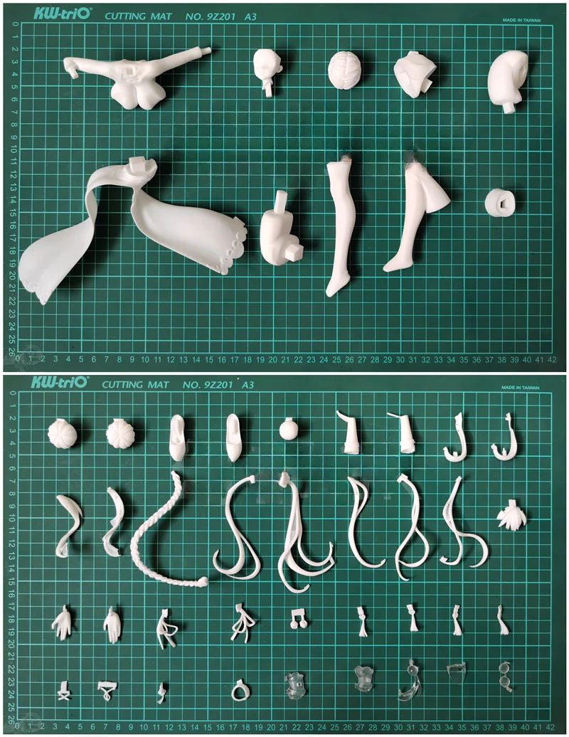 1/7 Die-cast Resin Figure Model Assembly Kit Girl Doll Operable Model Resin Toy Model Colorless (230mm)