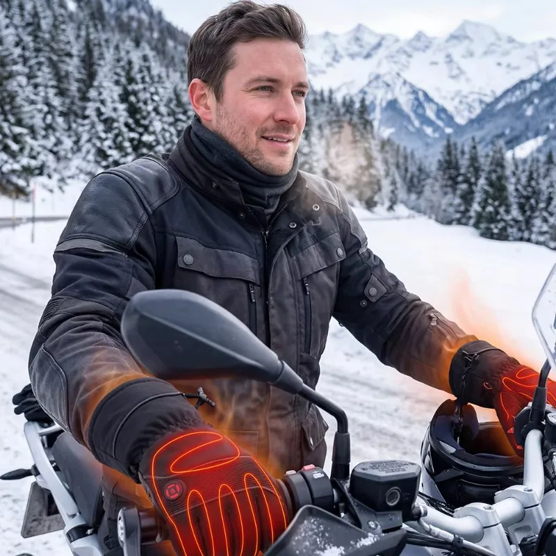 Airo Custom Outdoor Heated Gloves Rechargeable with UV Protection Electric Battery Rechargeable for Winter Skiing