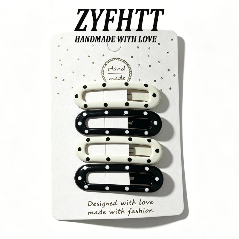 4/20 Stück ZYFHTT Einfaches Polka-Dot-Stern-Haarspangen-Set für Frauen, vielseitige Seitenklammer, modische Mädchen-BB-Clip-Haarnadel, Haaraccessoires – Detail 8